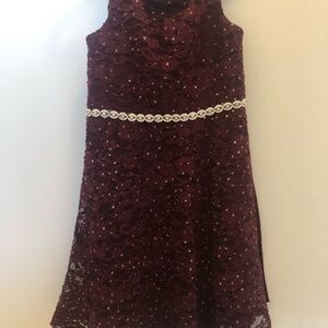 Plum Purple Lace Kids Dress